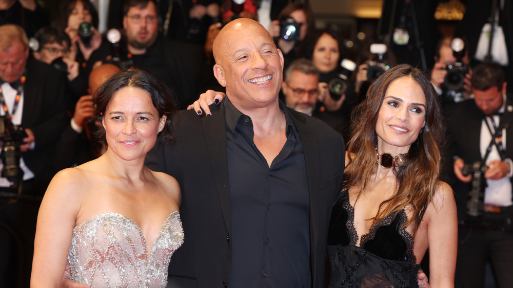 Michelle Rodriguez, Vin Diesel and Jordana Brewster attend 'The Fast And The Furious' 25th Anniversary photocall during the 79th annual Cannes Film Festival. Hoda Davaine/Getty Images for Universal Pictures
